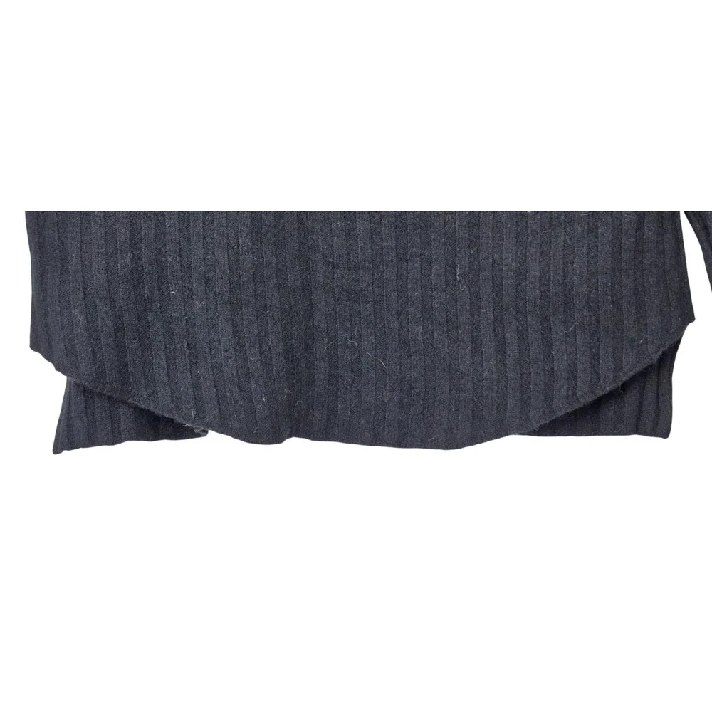 Babaton Women‎ Black Wool Blend Ribbed Knit Cropped Sweater WLV1-3493-46 Size S